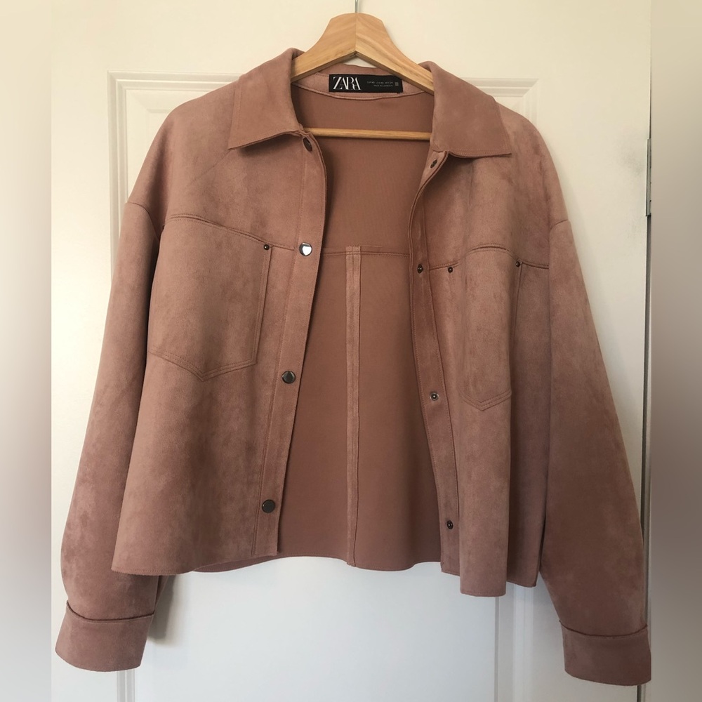 Zara suede shacket